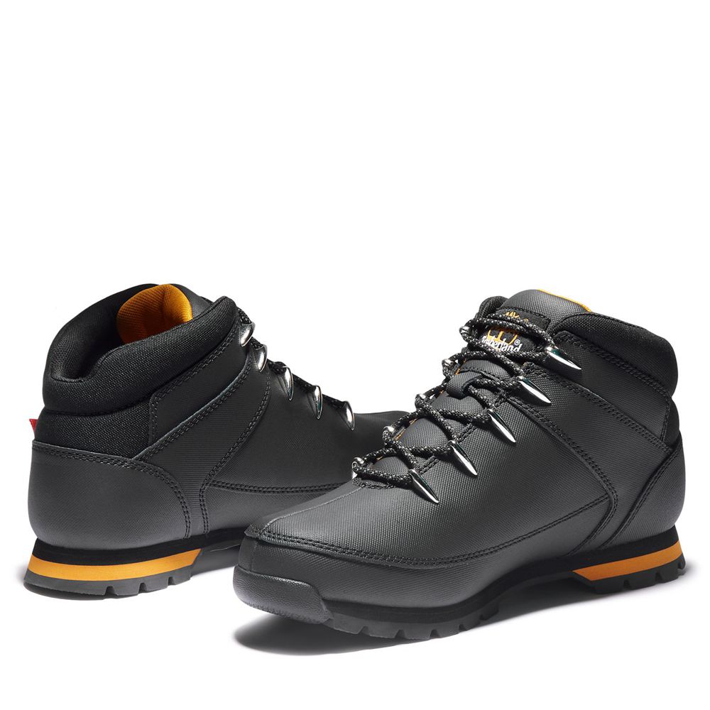 Botas de Montaña Timberland Hombre Euro Sprint Mid Negras - Chile WIV-852061
